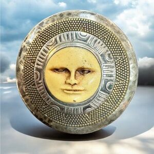 Vintage Tabra 1980’s Moon Face Pin- Signed